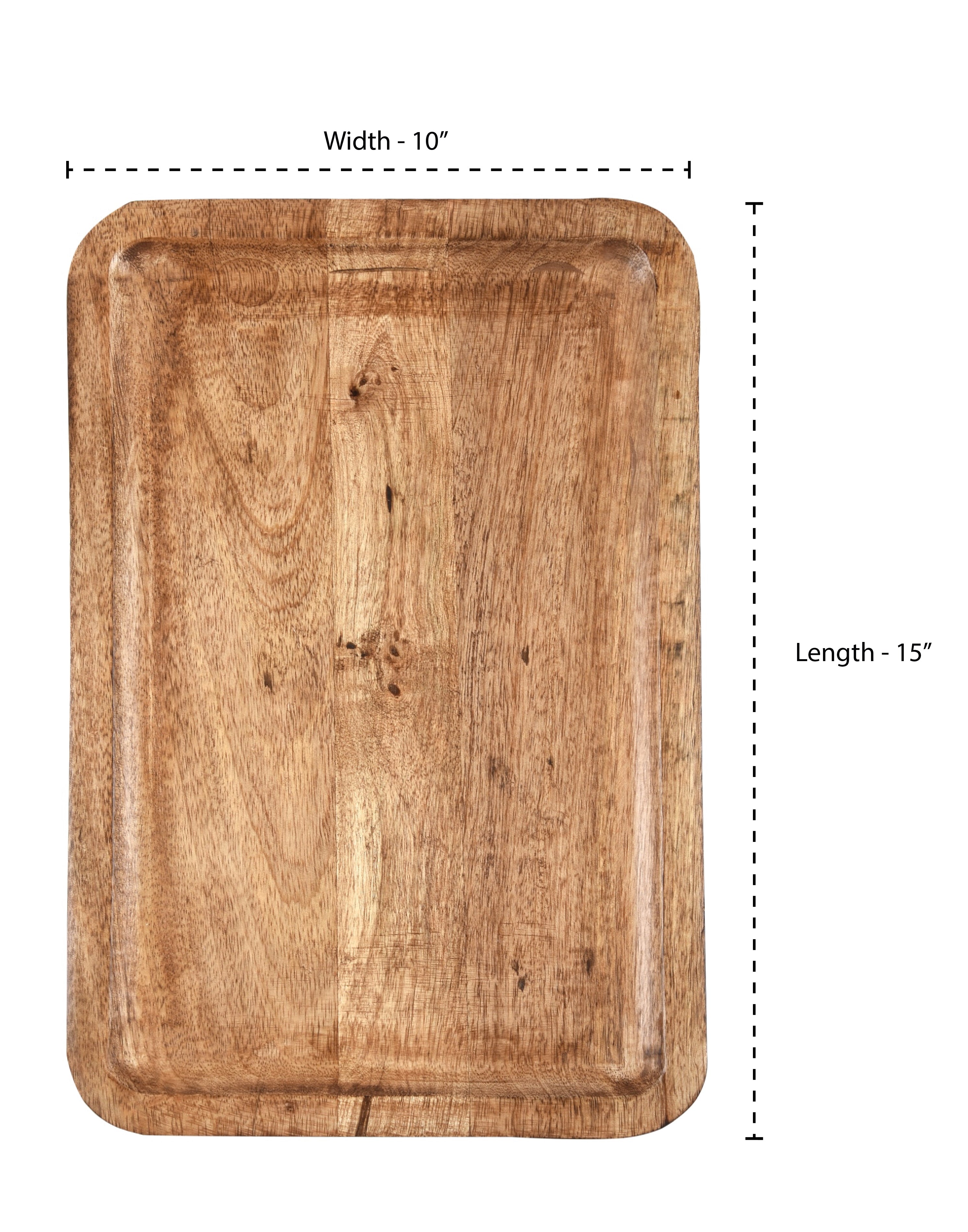 Kitchen Towel With Wooden Tray - 100 % Cotton Checks - Ivory / Black
